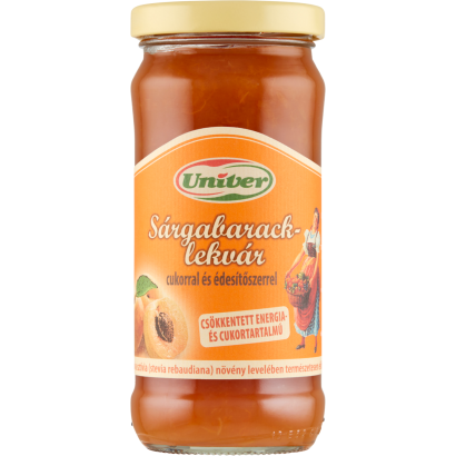 Univer sárgabaracklekvár cukorral és édesítőszerrel 280 g