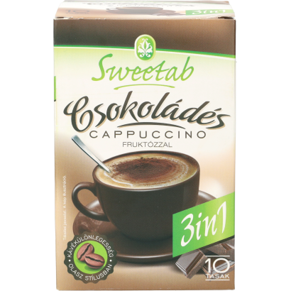 Sweetab 3in1 csokoládés cappuccino azonnal oldódó kávéspecialitás 10 x 10 g (100 g)
