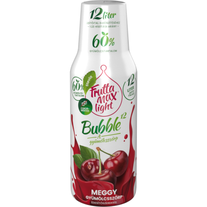FruttaMax Bubble12 Light meggy gyümölcsszörp édesítőszerekkel 500 ml