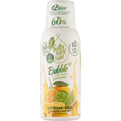 FruttaMax Light Bubble12 citrom-lime gyümölcsszörp édesítőszerekkel 500 ml