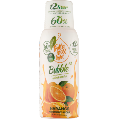 FruttaMax Light Bubble12 narancs gyümölcsszörp édesítőszerekkel 500 ml