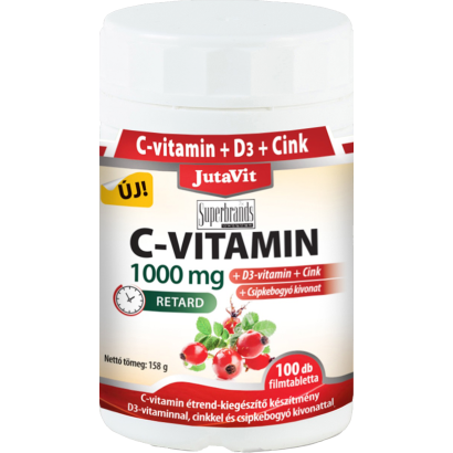 JutaVit C-Vitamin 1000mg+D3 +cink+ csipkebogyó kivonat.100x