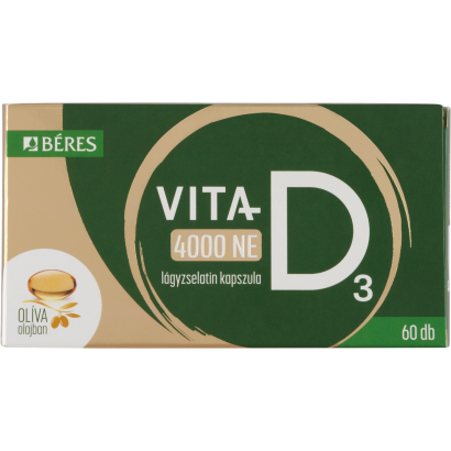 Béres Vita-D3 4000 NE étrend-kiegészítő lágyzselatin kapszula 60 x 0,139 g