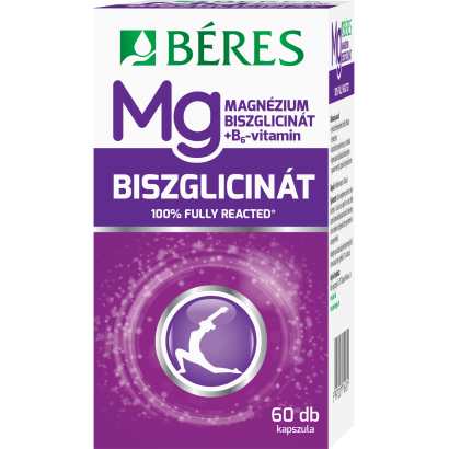 Béres Magnézium-biszglicinát + B₆ kapszula 60 db