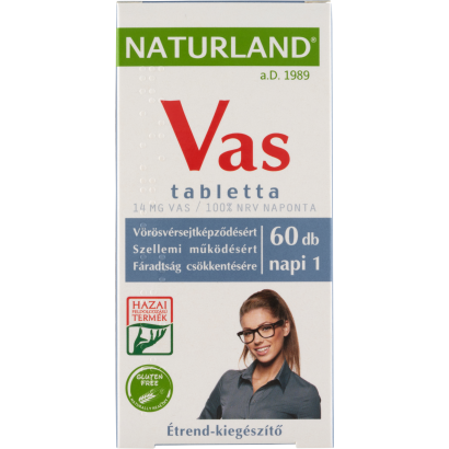 Naturland vas étrend-kiegészítő tabletta 60 db 51,36 g