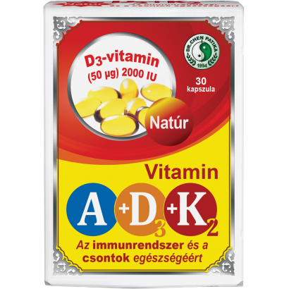 Dr. Chen Patika Vitamin A +D3 +K2 lágyzselatin kapszula étrend-kiegészítő 30 db 16,2 g