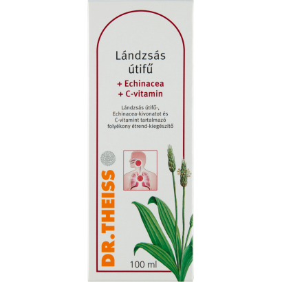 Dr.Theiss lándzsás útifű + echinacea + C-vitamin folyékony étrend-kiegészítő 100 ml