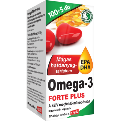 Dr. Chen Patika Omega-3 Forte Plus étrend-kiegészítő lágyzselatin kapszula 105 db 141,9 g
