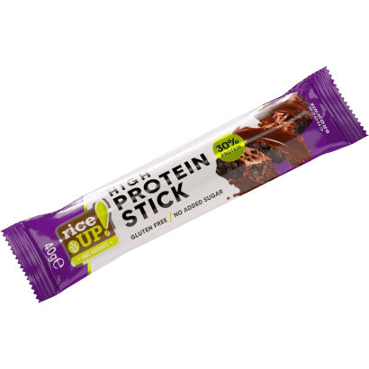 RiceUp! csokoládé brownie ízű fehérje szelet, hozzáadott cukor nélkül 40 g