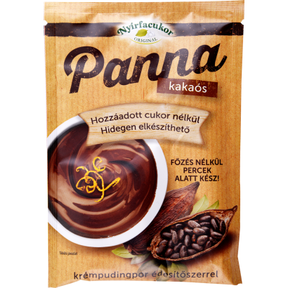 Nyírfacukor Original Panna hidegen elkészíthető vegán kakaós krémpudingpor édesítőszerrel 50 g