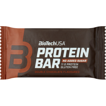 BioTechUSA Protein Bar dupla csokoládé ízű bevont fehérjeszelet édesítőszerekkel 35 g