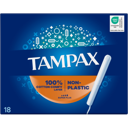 Tampax Super Plus Tampon Kartonból Készült Applikátorral, 18 db