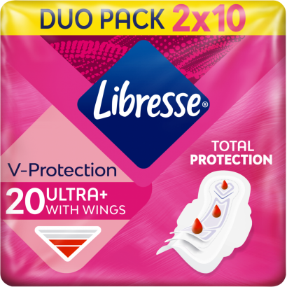 Libresse Ultra+ szárnyas egészségügyi betét 2 x 10 db