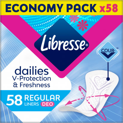 Libresse Dailies Regular Deo illatosított tisztasági betét 58 db