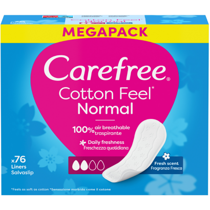 Carefree Cotton Feel Normal tisztasági betét friss illattal 76 db