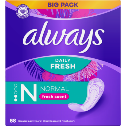 Always Daily Fresh Normal, Friss illattal 58 X Darabos Kiszerelés