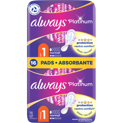 Always Platinum Normal Szárnyas Egészségügyi Betét, 16 db
