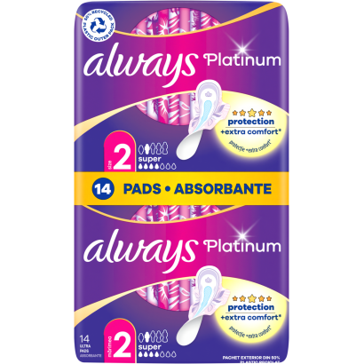 Always Platinum Super Szárnyas Egészségügyi Betét, 14 db