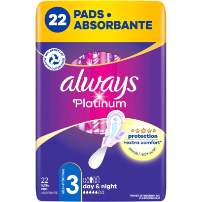 Always Platinum Day & Night Szárnyas Egészségügyi Betét, 22 db