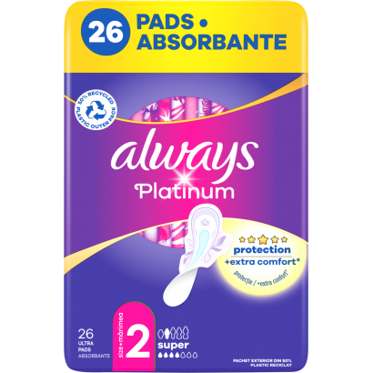 Always Platinum Super Szárnyas Egészségügyi Betét, 26 db
