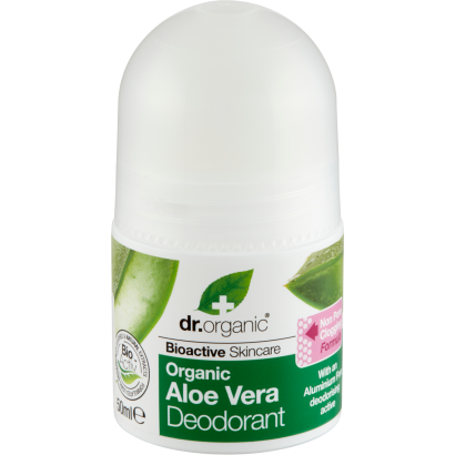 Dr. Organic Bioactive Skincare alumíniummentes golyós dezodor BIO aloe verával 50 ml