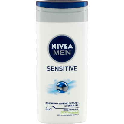 NIVEA MEN Sensitive 3 az 1-ben tusfürdő testre, arcra, hajra 250 ml