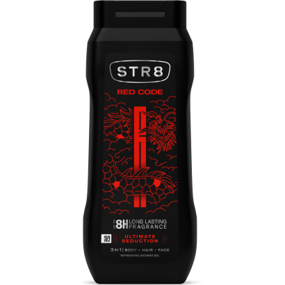 STR8 Red Code frissítő tusfürdő 400 ml