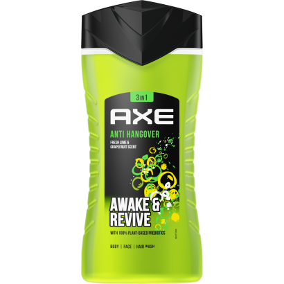 AXE Anti Hangover 3 in 1 tusfürdő testre, arcra, hajra 250 ml