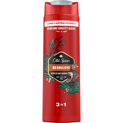Old Spice Bearglove Férfi Sampon és Tusfürdő, Hosszan Tartó Frissesség, 400 ml