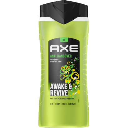 AXE Anti Hangover 3 in 1 tusfürdő testre, arcra, hajra 400 ml