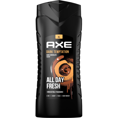 AXE Dark Temptation 3 in 1 tusfürdő testre, arcra, hajra 400 ml