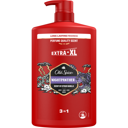 Old Spice Night Panther Férfi 3 az 1-ben Sampon és Tusfürdő, 1000 ml