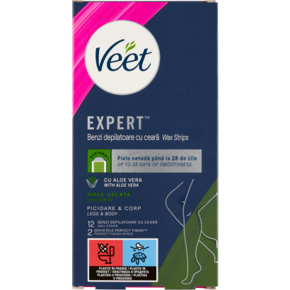 Veet Expert gyantaszalagok lábra és testre, száraz bőrre 12 db