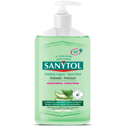 Sanytol antibakteriális hidratáló folyékony szappan aloe vera és zöld tea 250 ml