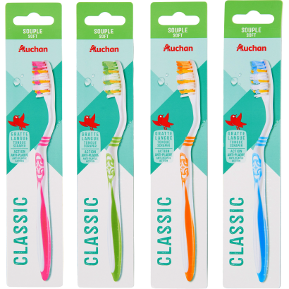 Auchan Kedvenc fogkefe Classic lágy 1 db