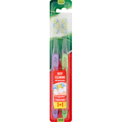Colgate Twister közepes fogkefe 2 db