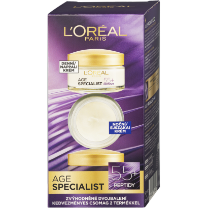 ĽOréal Age Specialist Nappali + Éjszakai Arckrém 55 +