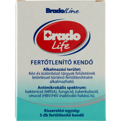 Brado Life fertőtlenítő kendő 5 db