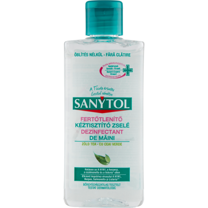 Sanytol fertőtlenítő kéztisztító zselé zöld tea 75 ml