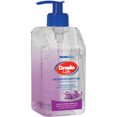 Bradolife kézfertőtlenítő gél 500 ml levendula