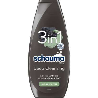 Schauma Men Naturals sampon 3in1 Charcoal 400 ml
