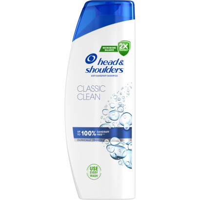 Head & Shoulders Classic Clean korpa elleni sampon 400ml napi használatra. Tiszta érzet