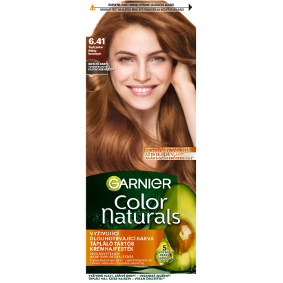 Garnier Color Naturals Tartós hajfesték 6 .41 Meleg borostyán, 60 +40 +12 ml