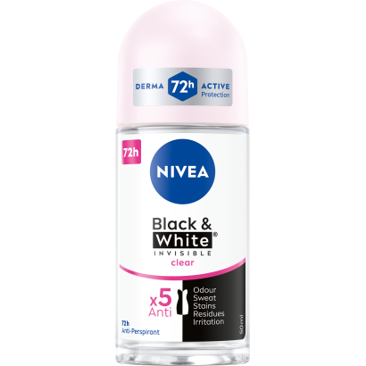 NIVEA Black & White Invisible Clear izzadásgátló 50 ml