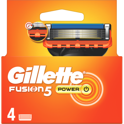 Gillette Fusion5 Power Pótfejek Férfi Borotvához, 4 db Borotvabetét