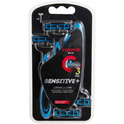 Cosmia Men sensitive+ eldobható borotva 3 pengés 4 db
