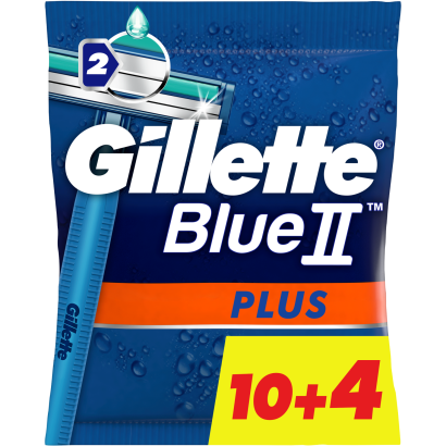 Gillette BlueII Plus Eldobható Férfi Borotva, 14 db