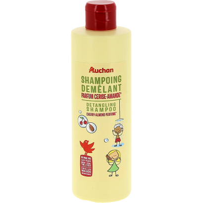 Auchan Kedvenc kids kifésülést könnyítő sampon 2in1 cseresznye&mandula 250 ml