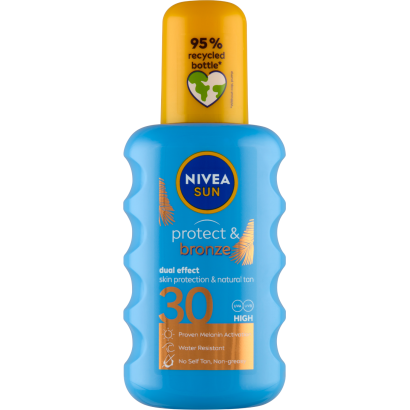 NIVEA SUN Protect & Bronze Barnulást Támogató Napozó Spray FF30 200 ml
