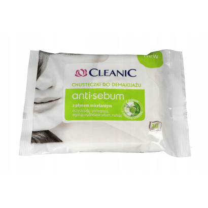 Cleanic Anti-Sebum faggyúsodásgátló sminkeltávolító kendő 10 db
